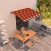 VidaXL Automatic Retractable Awning 300x250 Cm Orange and Brown 3068870