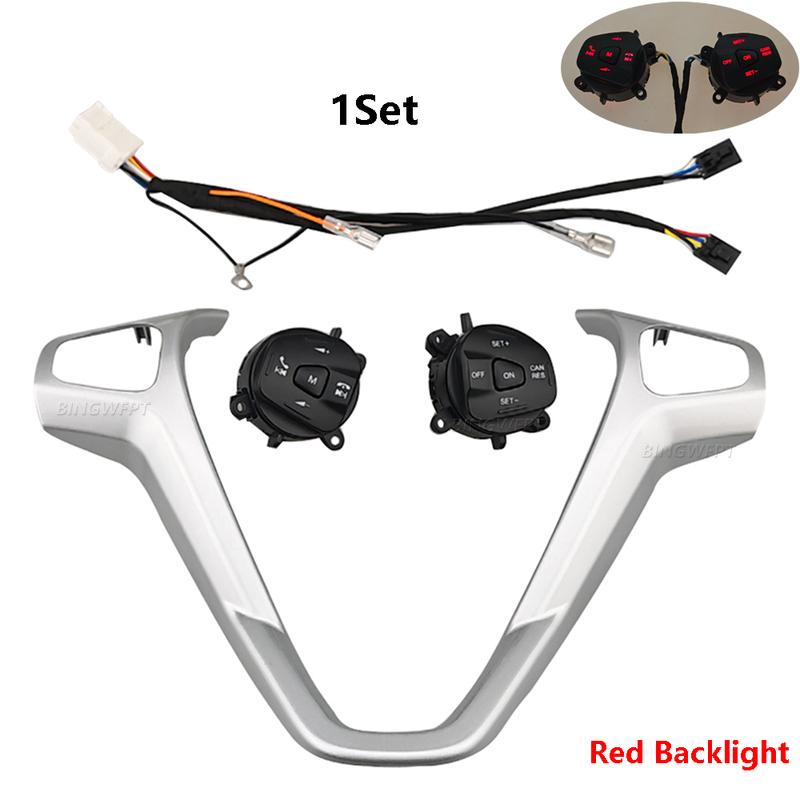 Multi-Function Steering Wheel Audio Cruise Control Switch Kit For Ford Fiesta MK7 MK8 Ecosport 2013-2015 Wth Backlight Button