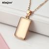 SIMJOO Creative Simple Smooth Personality Three-dimensional Geometry Rose Gold Color Necklace