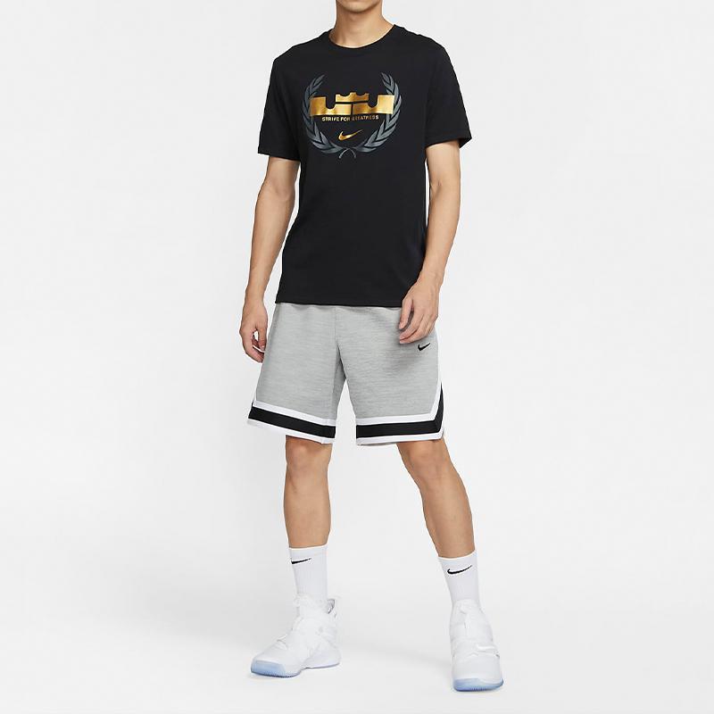 Nike Быстросохнущая баскетбольная футболка с круглым вырезом, мужские топы, черная CV2048-010