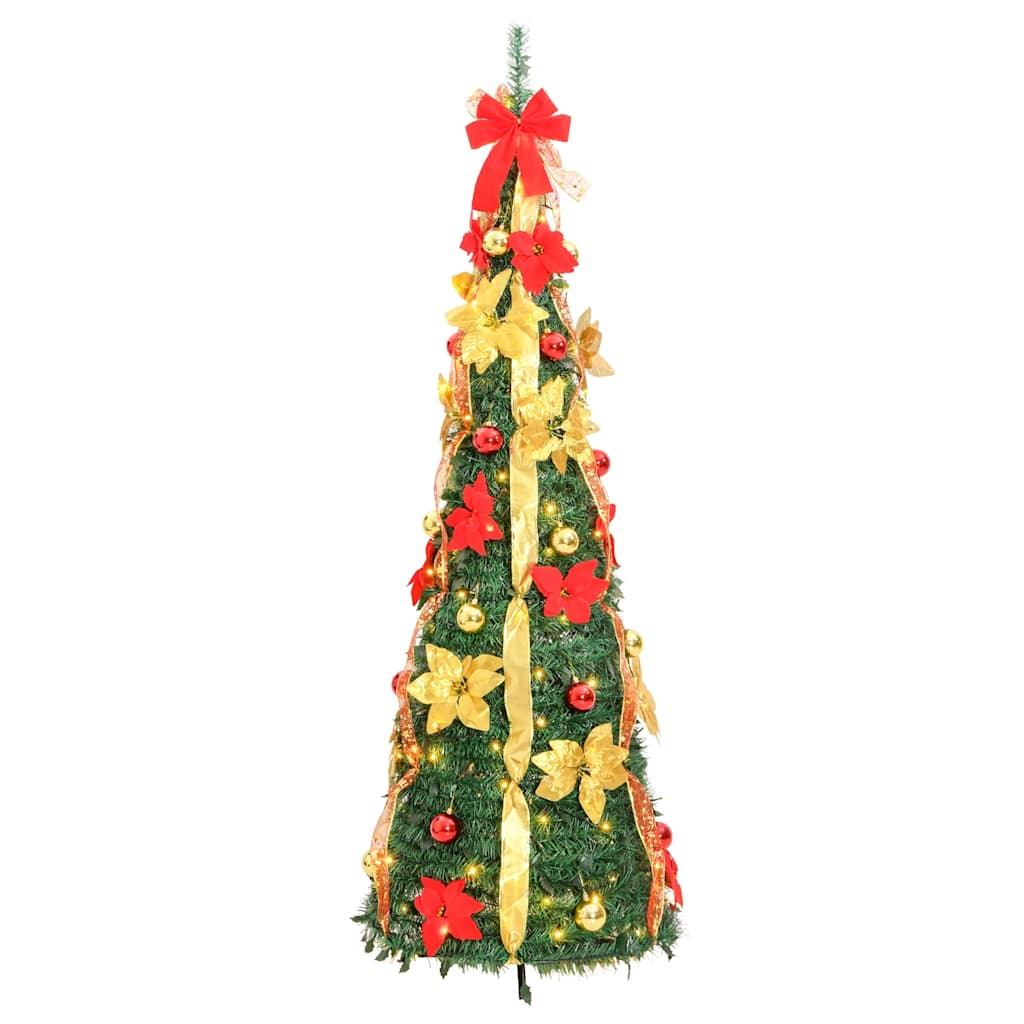 Pop Up Artificial Christmas Tree with 100 LEDs Green 150 cm