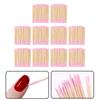10 Bags Wooden Stick Body Double Pointed Cotton Swabs  Eyeliner & Cosmetic Touch-Up Work