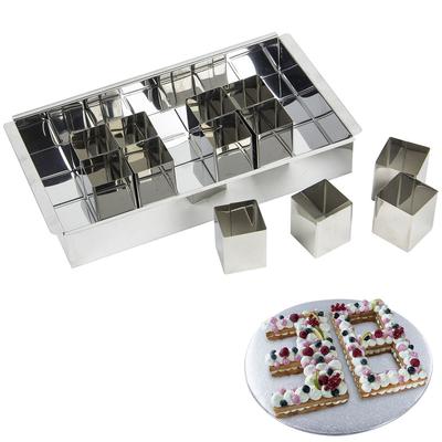 [R2457] - Форма для торта «Число» из нержавеющей стали, 31x18x5 см. (12 блоков)