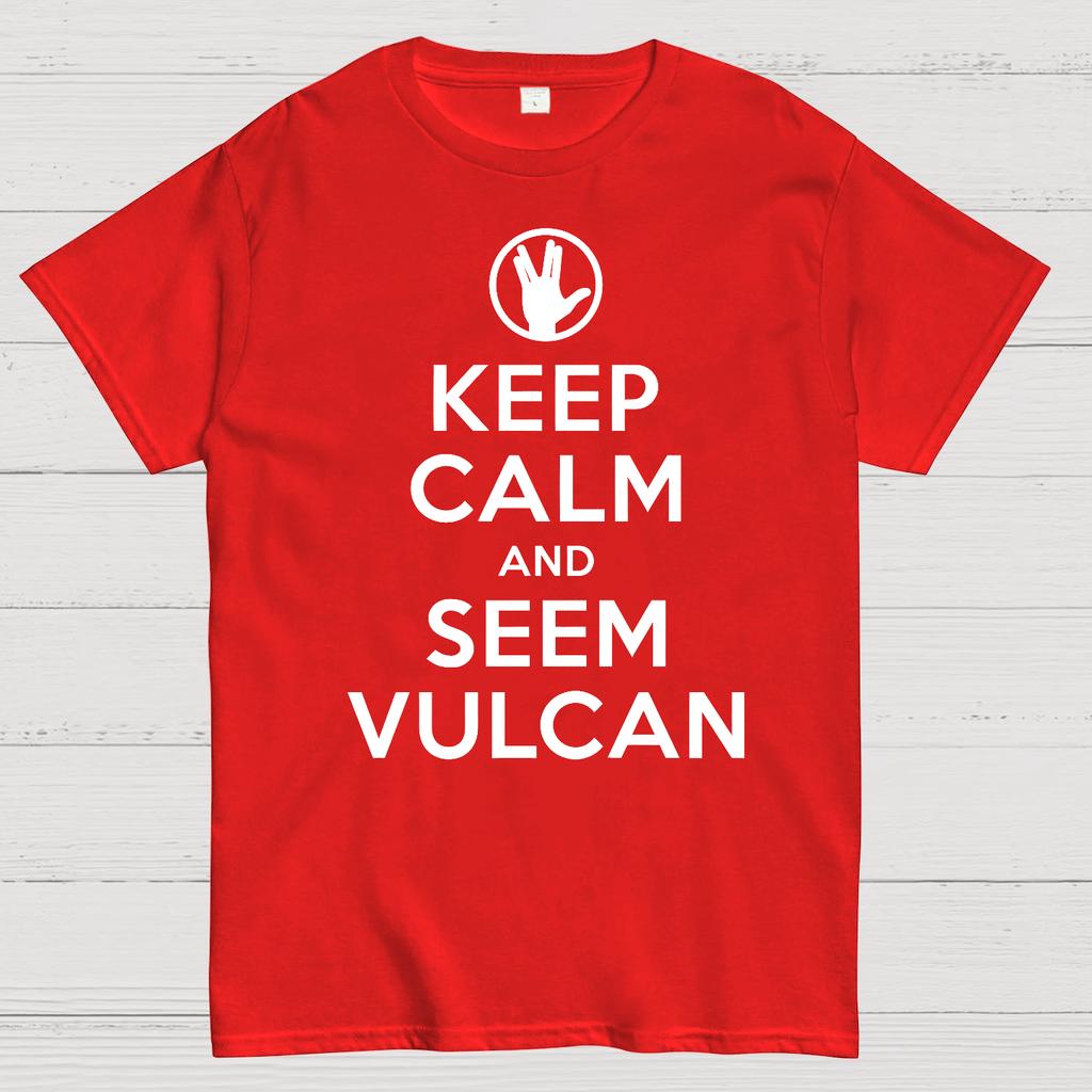 Keep Calm and Seem Vulcan Cotton Summer Casual Cool Loose T-Shirt
