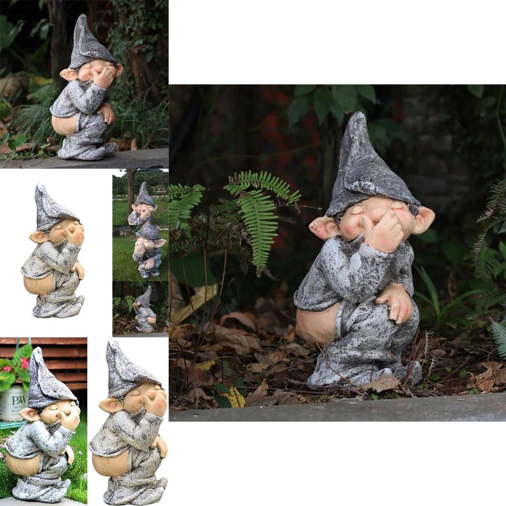 Unique Pooping Gnome Statue Garden Decor Elf Figurine Mold With Realistic And Humorous Features