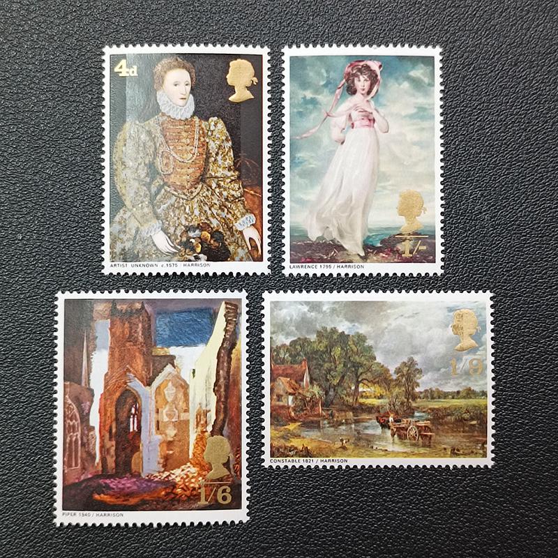 Британские марки Y1967 Искусство Живопись Девушка Пейзаж Св. Пейзажи Порта Мэри 4 Коллекционные Почтовые Марки Материал Для Скрапбукинга