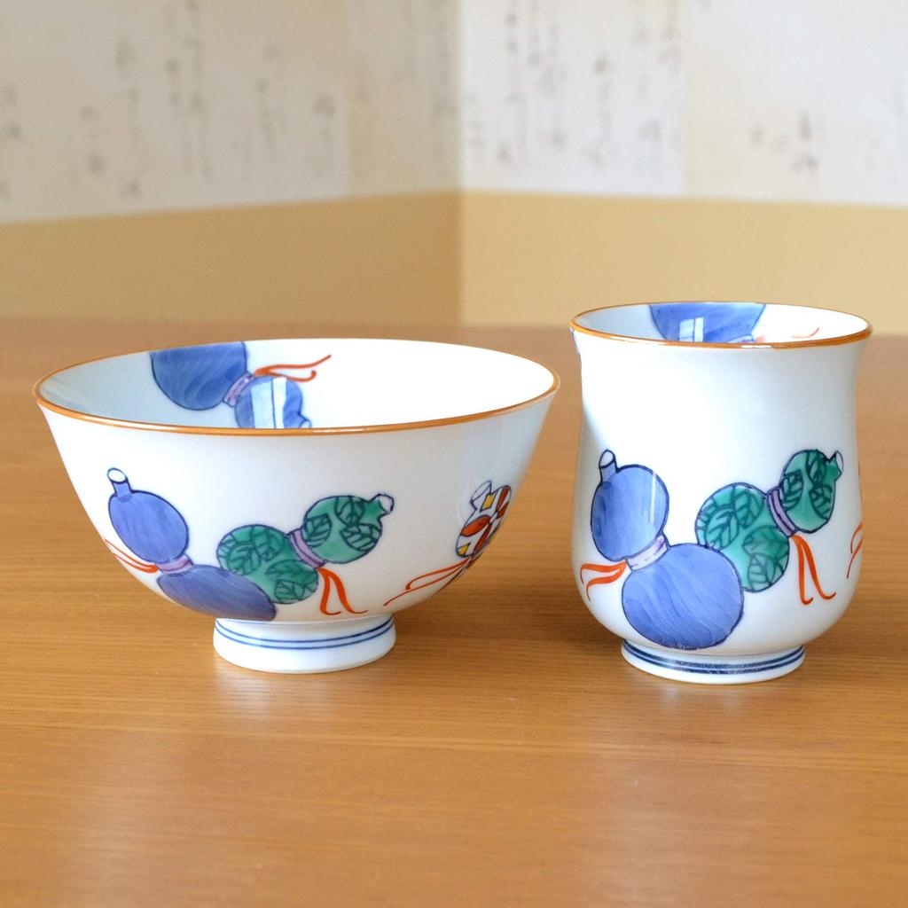 Рисовая жизнь талисман удачи подарок для хорошего Арита посуда чай рисовая чаша Набэсима шесть с ноши и посланием в деревянной коробке празднование, здоровье, чашка, чаша,