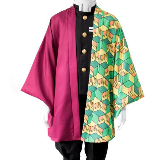 Костюм Demon Slayer с цифровым принтом, косплей, японское аниме, свободное кимоно, накидка для детей