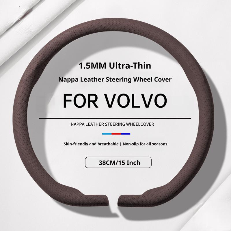 FOR VOLVO 1.5MM Ultra‑Thin Steering Wheel Cover Fit XC90 XC60 XC40 S90 S60 V90 V60 S70 Premium Solid Color Auto Interior Parts