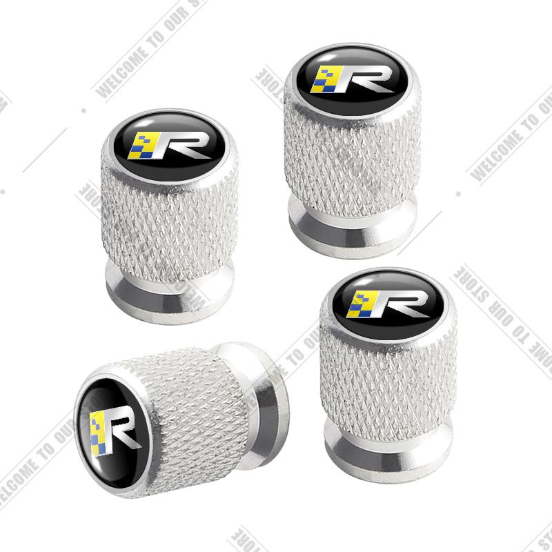 Car CNC Aluminum R Design Sweden Flag Emblem For Volvo XC40 V90 S60 S80 S90 XC60 XC90 4pcs Tire Valve Air Port Stem Cover Caps