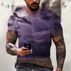 Summer Men's Top Oversized T-Shirt Casual Lightning Cool 3d Digital Print T Shirts for Male Short Sleeve Tee