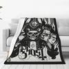 Ghost B.C. Band Flannel Throw Blanket Heavy Metal Music Blankets for Home Bedroom Soft Quilt