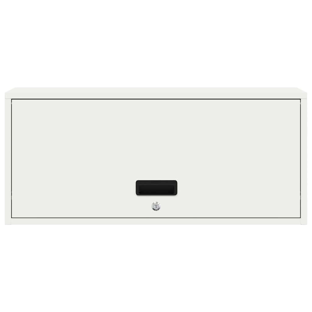 Wall Mounted Garage Cabinet with Gas Spring Door White