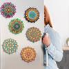 Retro Ethnic Flower Refrigerator Magnet DIY Home Office Kitchen Locker Fridge 3D Vintage Colorful Flower Magnetic Decoration Ornament