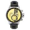 S1 Rally Хронограф GMT Кожаный ремешок Желтый и черный циферблат Кварцевый 48616 100М Мужские часы