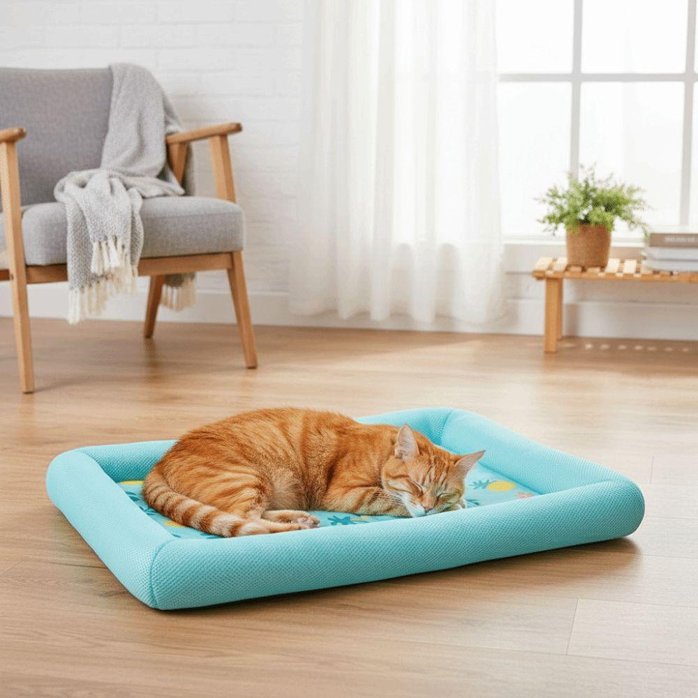 Square Pet Cooling Mat Wear-resistant Dog Sleeping Pad Cooling Puppy Bed for Dogs Cats