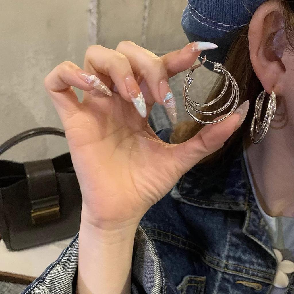 Серьги-пусеты «Кошачий глаз» с серебряной иглой: Набор из шести предметов для ухода за пирсингом ушей с дизайном хряща «без сна» для женщин.