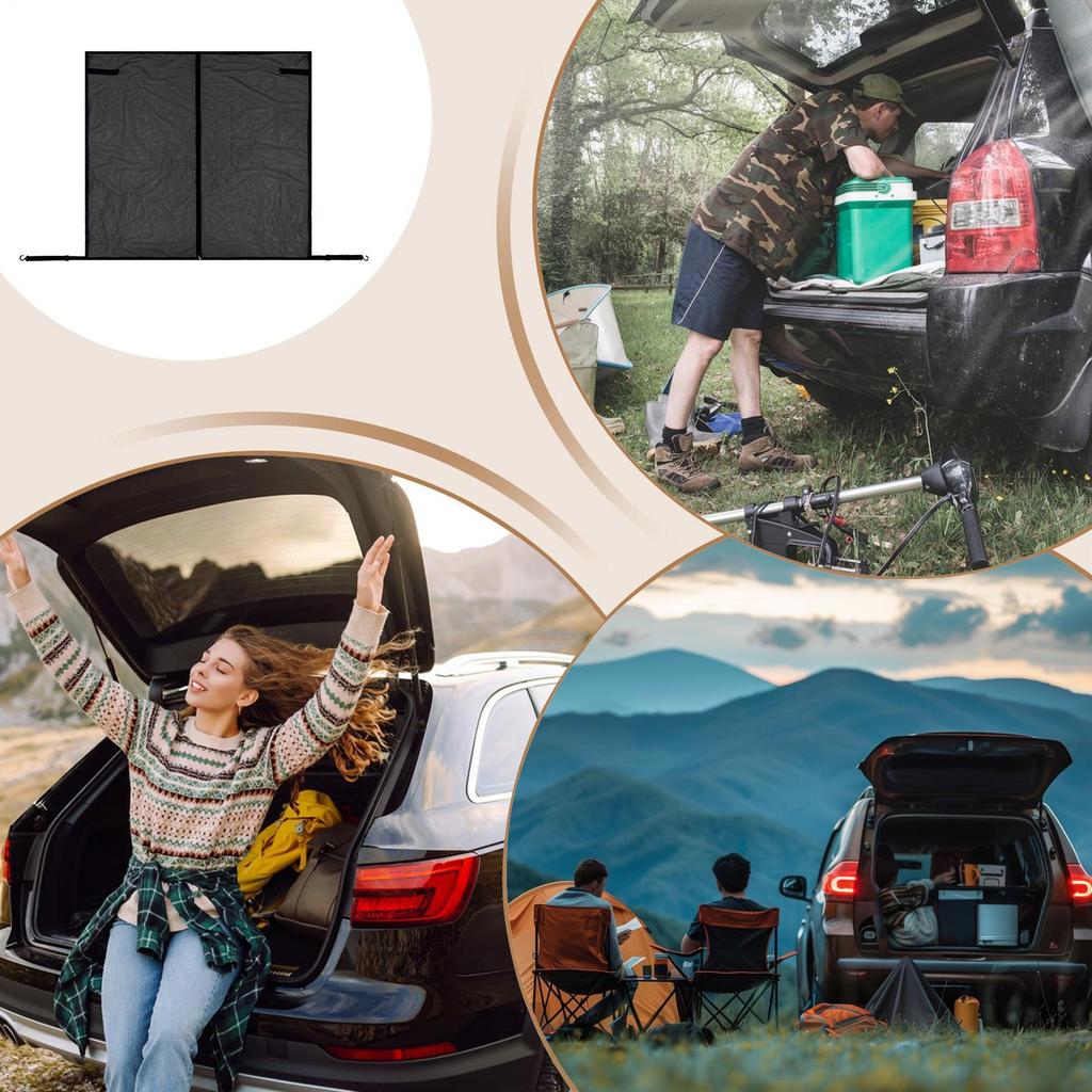 Сетка на заднюю дверь автомобиля 58x57 дюймов, сверхпрочная, магнитная, для грузовика, защита от УФ-лучей, сетчатая палатка на заднюю дверь для фургона, грузовика, прицепа, для пикника