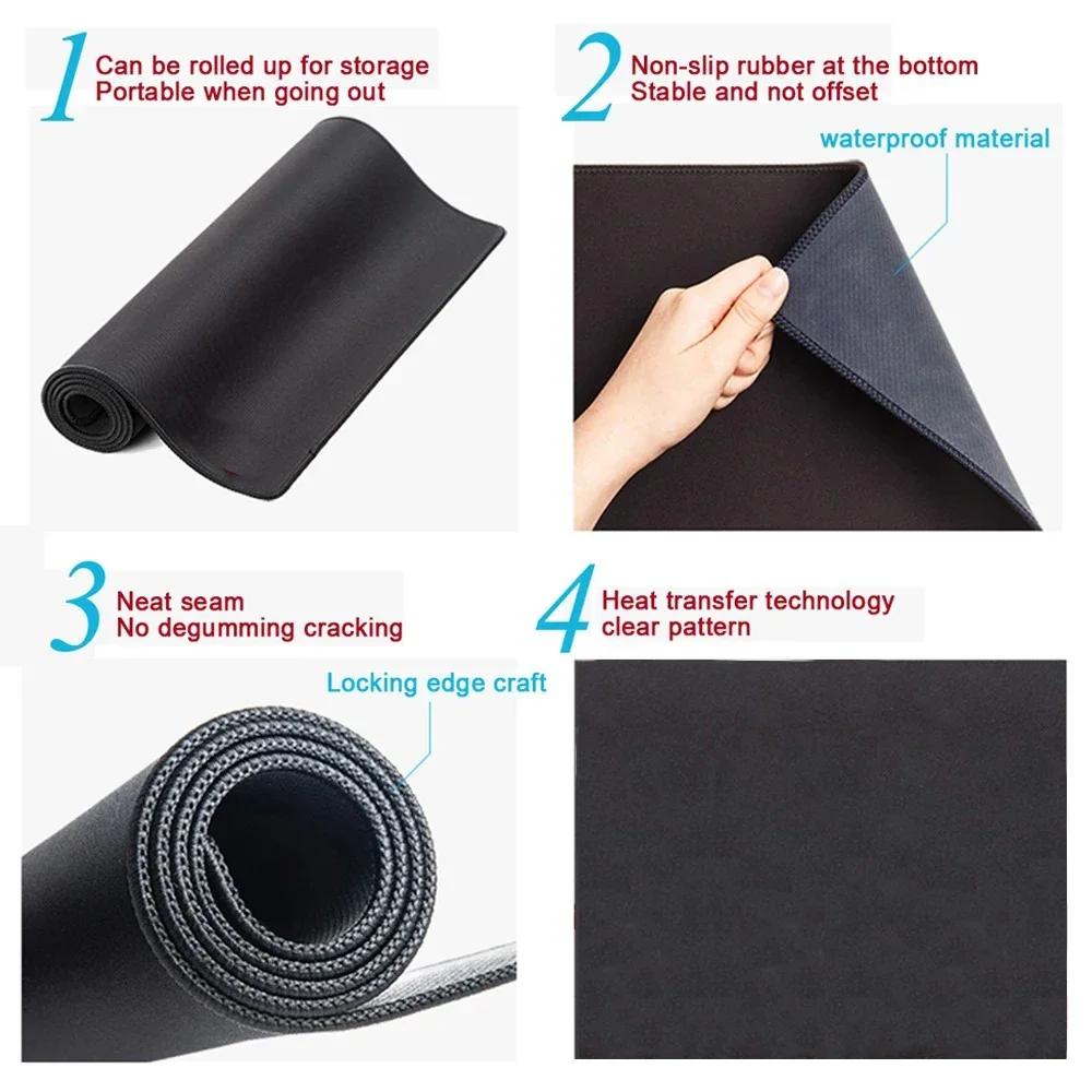 Persian Rug Square Mouse Pad Computer Accessories Small PC Desk Mats Natural Rubber Non-slip Table Carpet for Office Home Decor