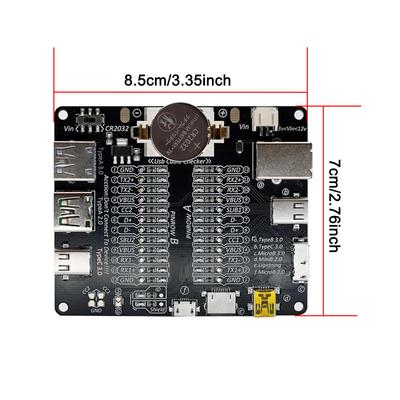 DC3-12V Плата обнаружения кабеля передачи данных Type-C USB Micro A B Тестер кабеля Короткое замыкание Включение-выключение Переключение Для iOS Android Тестовая плата