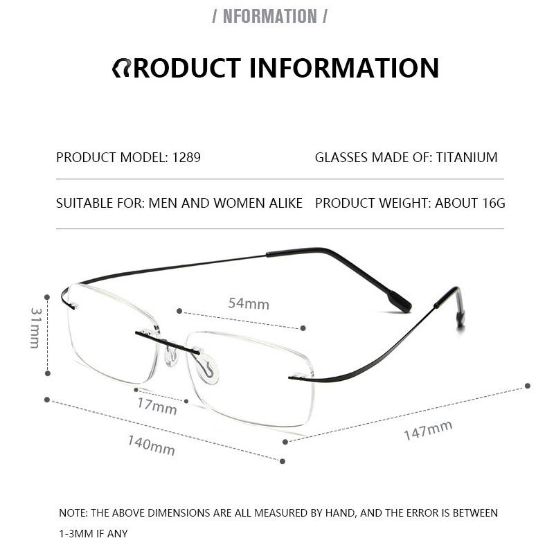 Безрамные эластичные очки для чтения с защитой от синего света из титанового сплава, ультралегкие очки для чтения на тонких ножках