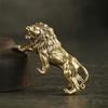 Antique Bronze Lion Statue Small Ornaments Solid Copper Mountain Lions Miniature Figures Brass Sculpture Crafts Decor