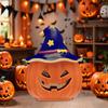Halloween Ceramic Pumpkin Tea Light Holder Tabletop Spooky Pumpkin Sculptures Candle Holder for Home Holiday Party Decoration