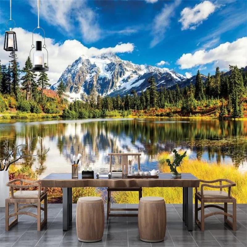 Natural Forest Landscape Wallpaper Bedroom Sofa Background Wall Mural Living Room Decoration 3d Wallpaper