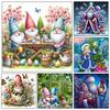 Santa Claus and Deer Diamond Painting New 2024 Diy Diamond Mosaic Full Round/Square Cartoon Christmas Gift Wall Art Renovation