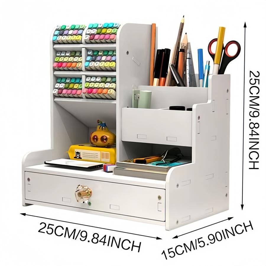 Сделай сам Компактный Пенал большой вместимости Органайзер для канцелярских принадлежностей Студенческие школьные принадлежности Хранение Использование в общежитии