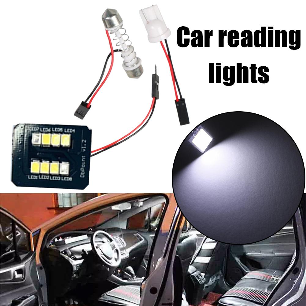 Автомобильная светодиодная панель Синий Белый Автомобильная лампа для чтения карты Фестон 12 В Лампа Адаптер Авто с цоколем T10 Салон G6E6