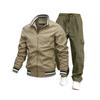 Mens Casual Sport Jacket Pants Set Lightweight Hoodless Outerwear Youth