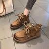 Women Boots Retro Lace Up Ankle Boots Autumn New Round Toe Women Shoes Versatile Soft Sole Comfort Causal Shoes