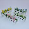1:12 Scale Flower Fence Decor Lifelike Miniature Potted Plants Toys  Doll House Decor