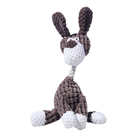 Неразрушимая плюшевая игрушка для собак для агрессивных жевателей, пищащая жевательная игрушка, поддержка прорезывания зубов у собак, интерактивная игрушка для питомцев для всех пород собак