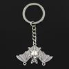 Fashion 30mm Key Ring Metal Key Chain Keychain Jewelry Antique Bronze   Plated Bat Vampire Dracula 29x47mm Pendant