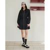 Shirring Point Hood Detail Zip Up Dress  Er2wo362 