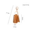 Keyring Plastic With Tassels Keychain Holder Hand Sanitizer Holder Empty Bottle PU leather Cover