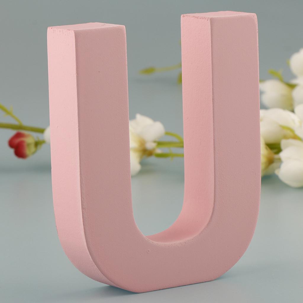 Деревянные Розовые 26 Букв Алфавита Маркизные Буквы Настенная Подвесная Табличка на Дверь от А до Я для Детской Комнаты, Декорации для Детской