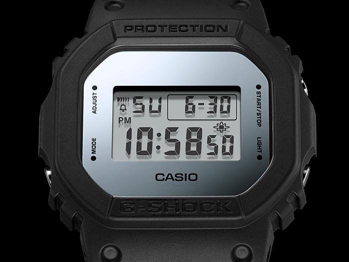Casio Мужские кварцевые часы с resin-корпусом, водозащитой 200 м, ударопрочностью, будильником DW-5600BBMA-1