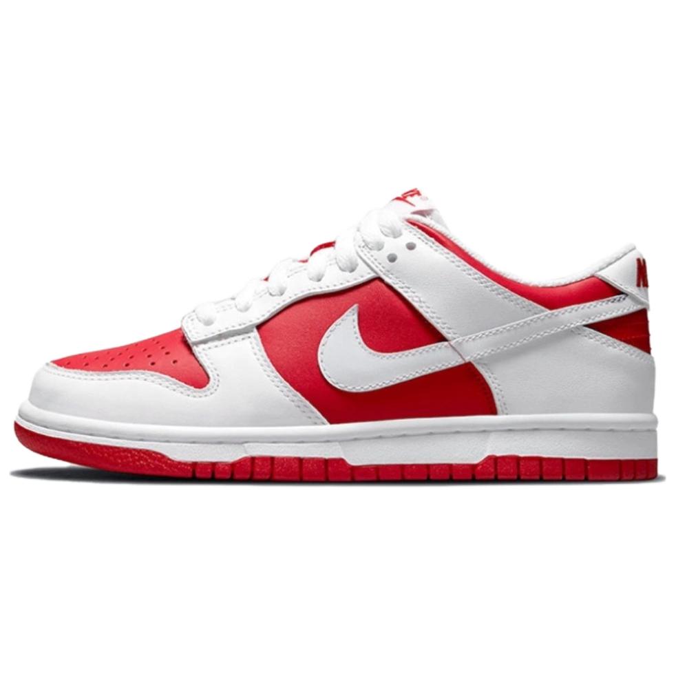 Nike Dunk Spiderweb Seal Slip Resistant Abrasion Resistant Low top Skateboard Shoes Men's White Red DD1391-600(Team545-)