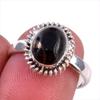Кольцо из стерлингового серебра 925 пробы с натуральным черным медным бирюзовым камнем S.7 A4f09