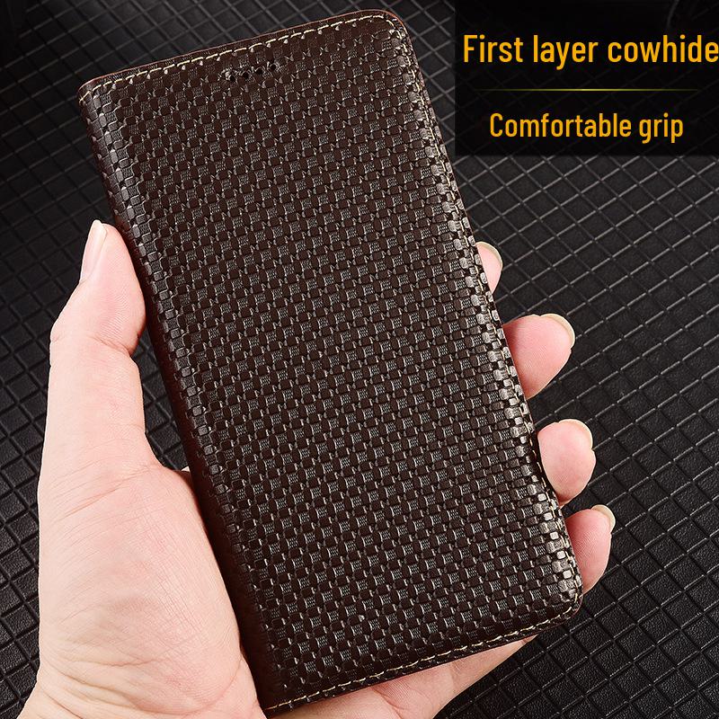 Vivo S19Pro Genuine Leather Flip Cover for Various Models Providing Anti-Drop Protection and Style.