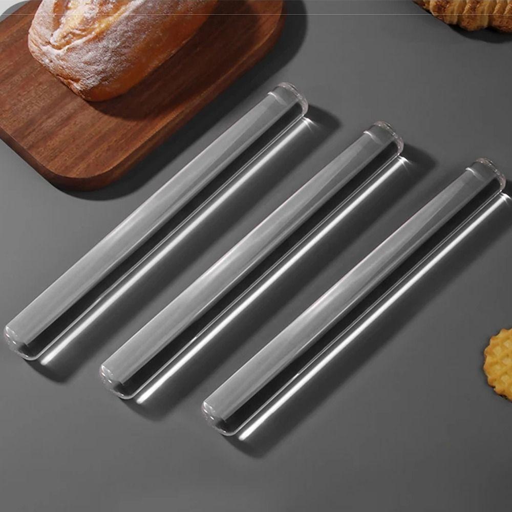 Non-Stick Acrylic Rolling Pin Food-Grade Baking Stick Mold Resistant Clear Dough Roller Dumpling