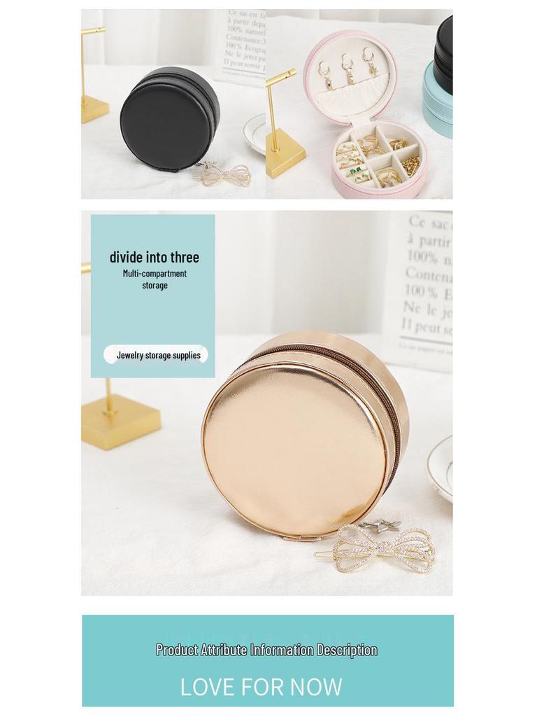 Элегантная коробка для хранения украшений – Круглая подарочная упаковка для серег, ожерелий и пуссет