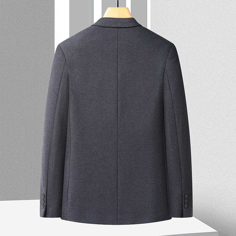 Осенне-зимний новый шерстяной костюм мужской однотонный тонкий молодежный повседневный маленький костюм куртка Nizi мужская одежда