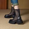 Fashion New Women's Shoes Solid Color Round Toe Thick Heel Women's Boots Fashion Mesh Breathable and Comfortable Women's Sandals