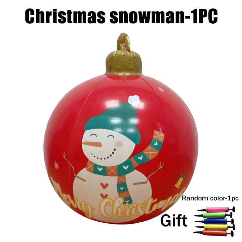 Супер 60см Надувной Рождественский Шар ПВХ Надувное Украшение для Уличного Двора Крыльца Сада Праздничный Декор для Вечеринки