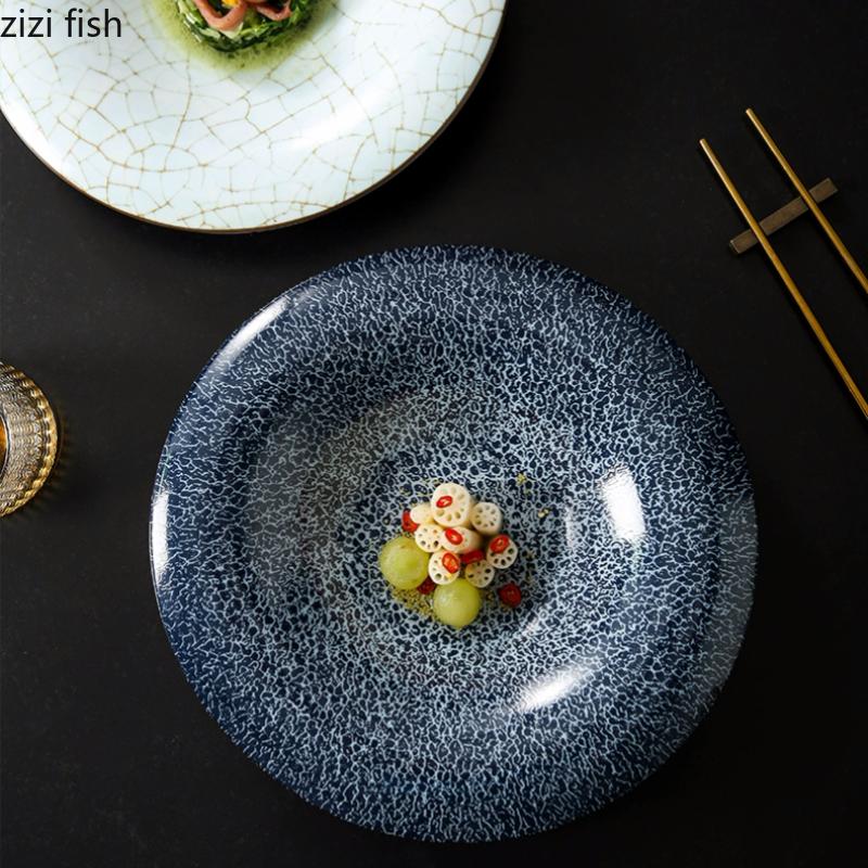 Керамические обеденные тарелки Фруктовая тарелка Салатница Десертная тарелка Тарелки для стейков в западном стиле Поднос для закусок Блюдо для димсамов Поднос для суповой миски