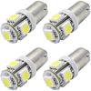 4шт BA9S Светодиодные лампы 12V Белый 5050 5SMD Светодиодные лампы освещения номерного знака Внутреннее освещение Лампы для чтения Купольные светильники